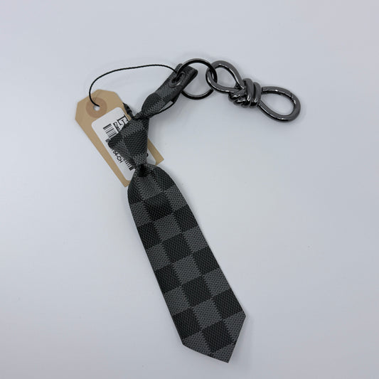 Check Necktie Bag Charm 12.5"