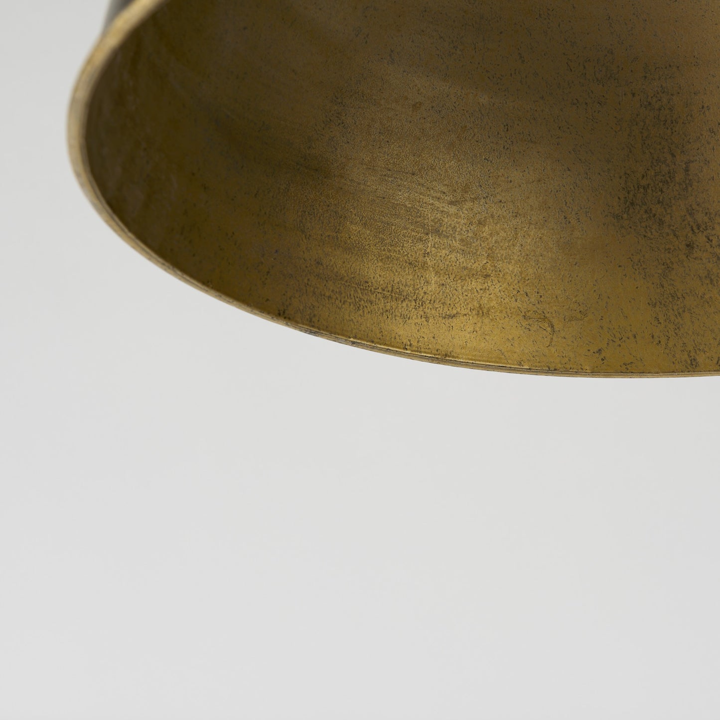 Gold Toned Metal Dome Hanging Pendant Light