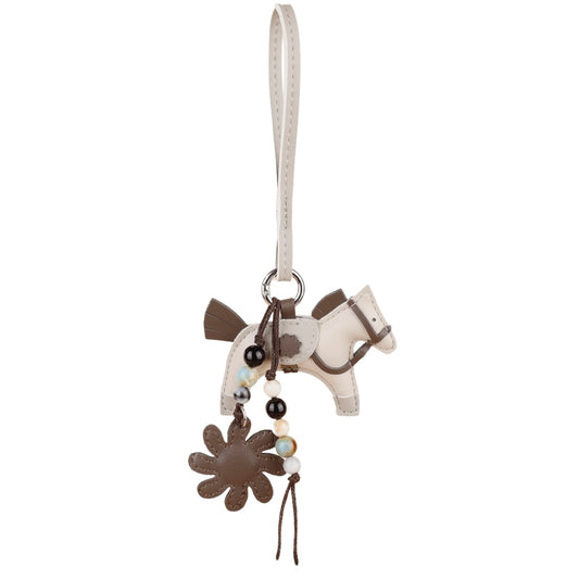 Adorabel Equestrian Pony Bag Charm in Cream & Brown